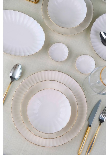 Bone Luz Form Yemek Takımı Altın 32 Parça 6 Kişilik indirimleri
