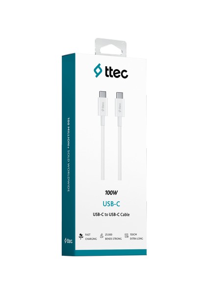 Usb-C - Usb-C 150CM 100W Pd/qc Hızlı Şarj/data Kablosu indirimleri
