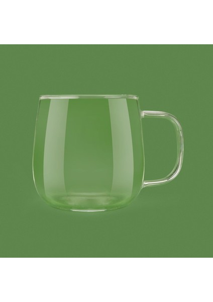 Borosilikat Cam Kupa - Şeffaf - 490 ml