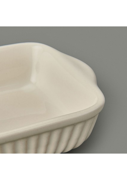 Ipek Porselen Küçük Boy Fırın Kabı - Krem - 17X15 cm fırsatları