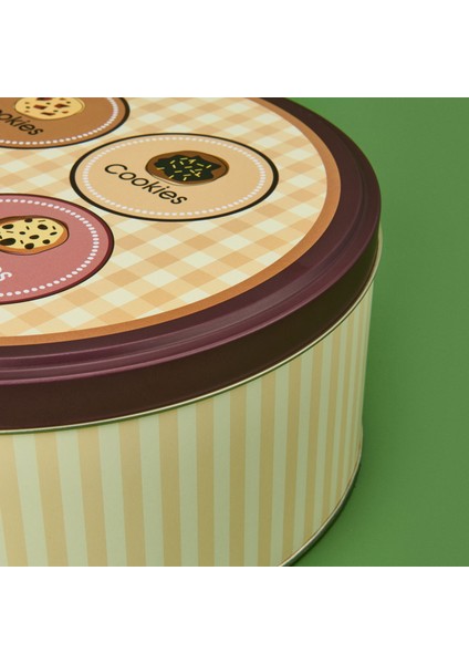 Cookie Metal Kutu - Renkli - 22 cm fırsatları
