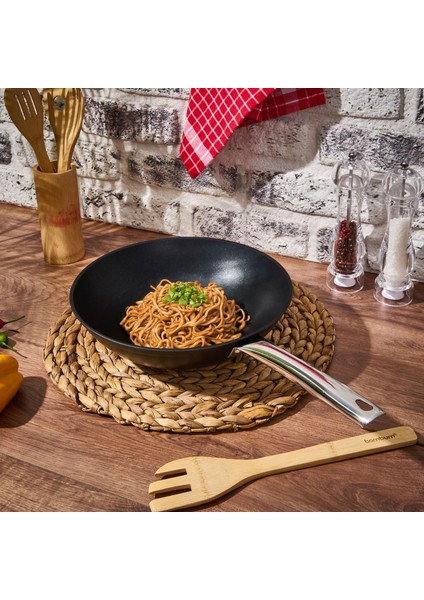 Wok Tava - Siyah - 28 cm