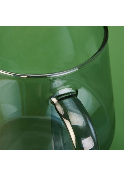 Borosilikat Cam Kupa - Gri - 420 ml fırsatları