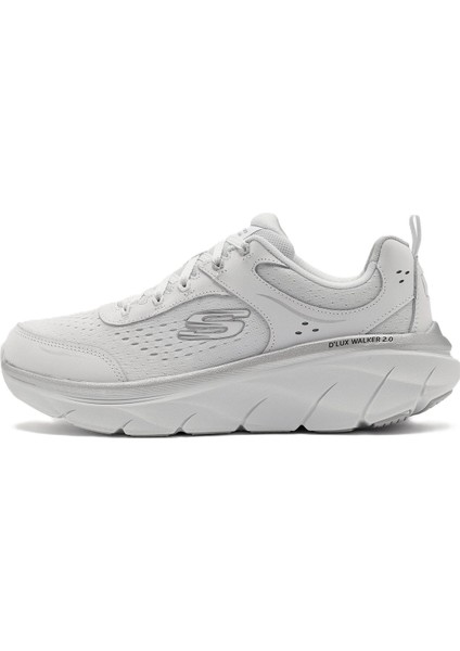 D'lux Walker 2.0-Gradient Glam Memory Foam Leather Womens Walking Shoes Hakiki Deri Hafızalı Taban Kadın Yürüyüş Ayakkabısı Beyaz