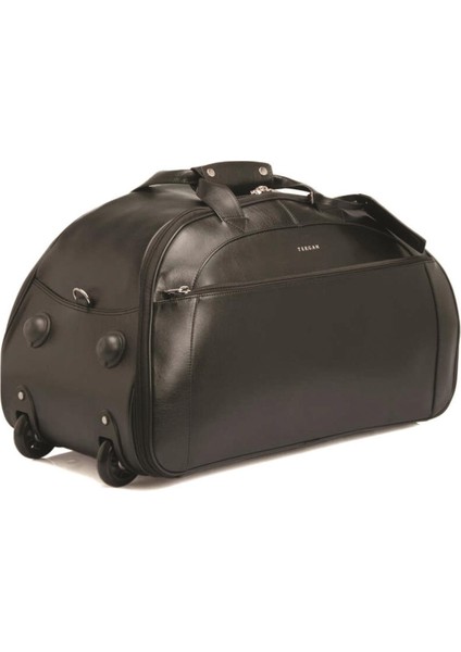 S1SC00002566-A97 Deri Unisex Seyahat Çantası - Siyah fiyatları