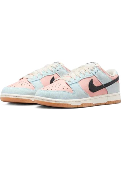 Dunk Low Leather Unisex Sneaker Hakiki Deri Mavi Pembe Spor Ayakkabı modelleri