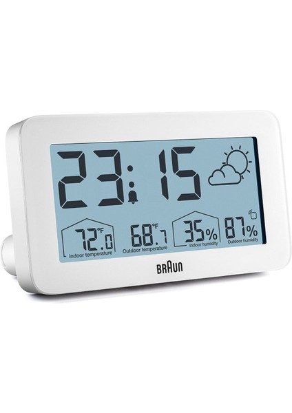 Beyaz Dijital Hava Durumu ve Alarm Fonksiyonlu Masa Saati fiyatları