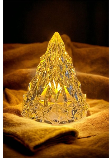 Yapay Çam Ağacı LED Işık Abajur, Mum Alevli, Yılbaşı ve Dekorasyon Için 1 Adet indirimleri