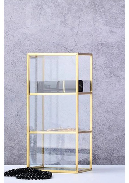 Esadesign Cam Gold Üç Bölmeli Fırçalık Makyaj Organizer fırsatları