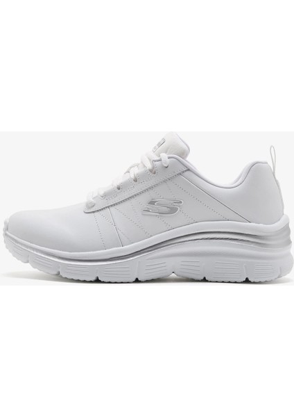 Fashion Fit-Effortless Memory Foam Leather Womens Sneaker White Hafızalı Taban Hakiki Deri Kadın Günlük Spor Ayakkabı Beyaz