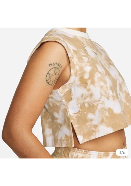 Sportswear Kadın Bej Kolsuz Crop T-Shirt indirimleri
