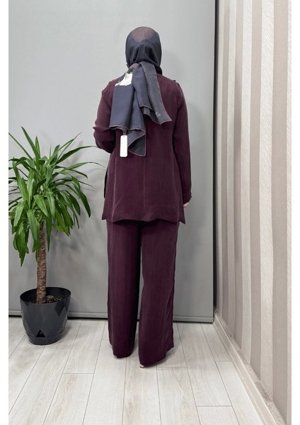 Omuz Düğme Detaylı Bluz Bordo T25Y-6067 modelleri