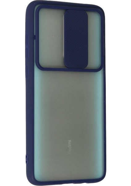 Xiaomi Redmi Note 8 Pro Kılıf Palm Buzlu Kamera Sürgülü Silikon - Lacivert Drstr modelleri