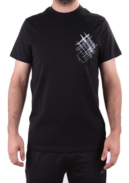 2319 Siyah Günlük Pamuklu Bisiklet Yaka Erkek Tişört fiyatları