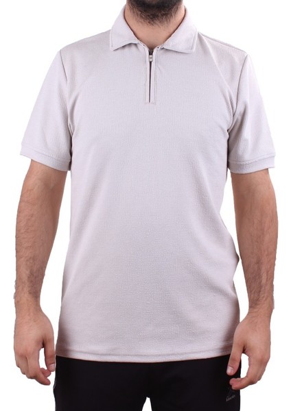 Twister 2290 Gri Günlük Kısa Kol Normal Kesim Pamuklu Fermuarlı Polo Yaka Erkek Tişört fiyatları