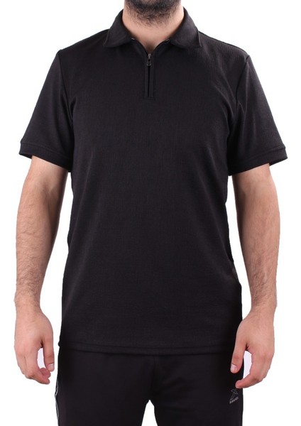 Twister 2290 Siyah Günlük Kısa Kol Normal Kesim Pamuklu Fermuarlı Polo Yaka Erkek Tişört fiyatları