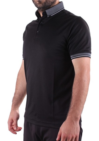 Twister 2305 Siyah Günlük Kısa Kol Normal Kesim Pamuklu Polo Yaka Erkek Tişört modelleri