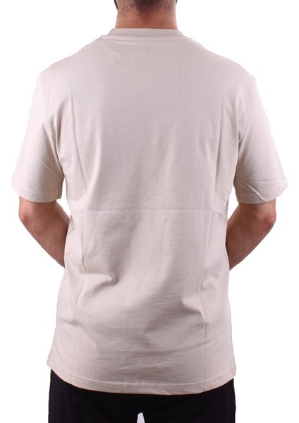 2323 Bej Günlük Pamuklu Baskılı Bisiklet Yaka Erkek Tişört fırsatları