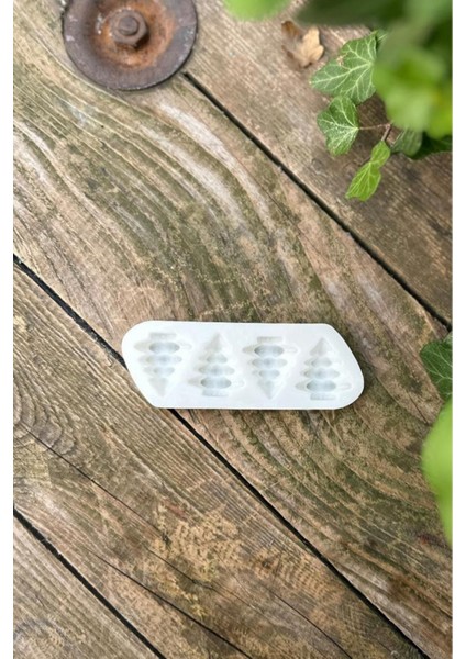 Dayanıklı ve Esnek Silikon Mum Kalıbı – Kokusuz 3D Çam Ağacı Desenli, 50 g, 2,5x2,8x1 cm, El Yapımı Mumlar İçin