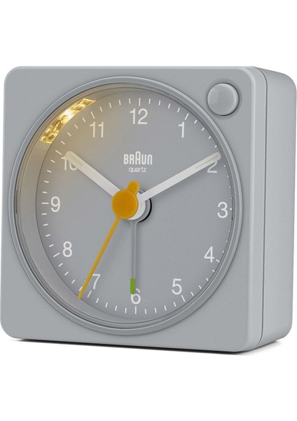 Gri Klasik Seyahat Analog Masa Saati, Alarm Özellikli, Şık ve Kullanışlı Tasarım