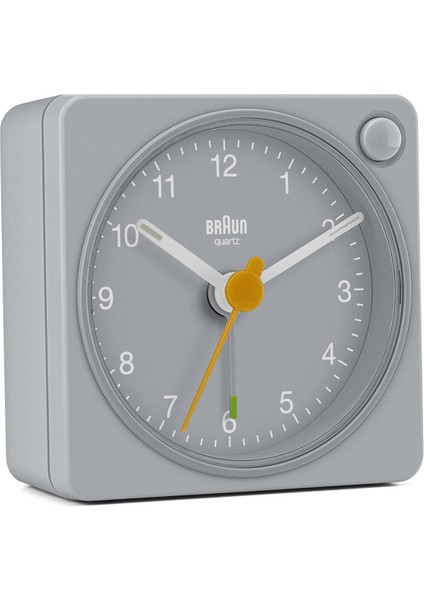 Gri Klasik Seyahat Analog Masa Saati, Alarm Özellikli, Şık ve Kullanışlı Tasarım