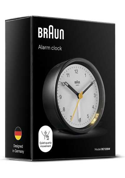 Şık Siyah-Beyaz Klasik Analog Masa Saati, Alarm Özellikli, Renkli Detaylı modelleri