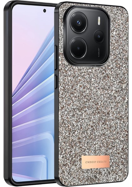 Onegif Xiaomi Redmi Note 14 4g Bright Simli Kapak - Gold Drstr
