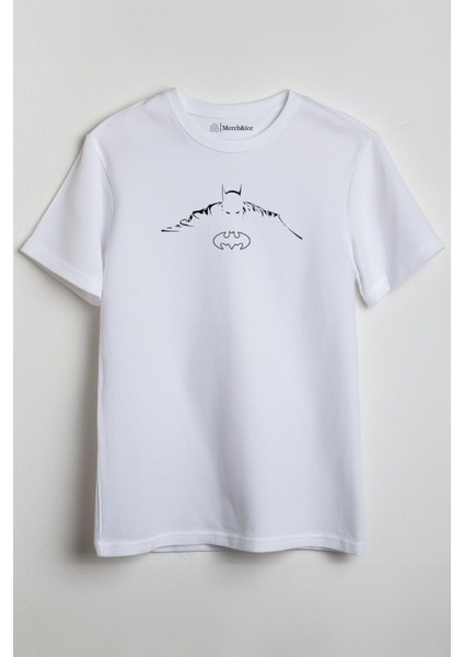 Karanlıktaki Adam Baskılı Unisex T-Shirt Beyaz