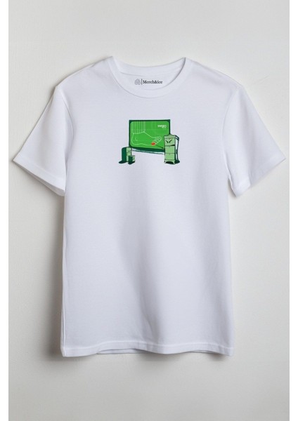 Ölümcül Sehpalar Baskılı Unisex T-Shirt Beyaz