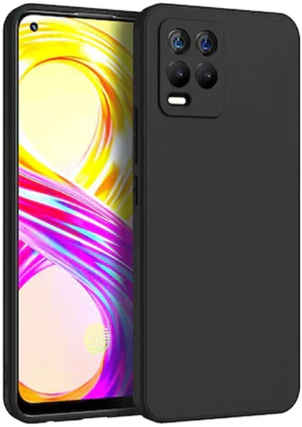 Realme 8 Kılıf First Silikon - Siyah Inslm