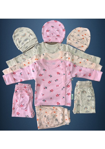 Desenli Patikli 3'lü 3 Adet Set 3 Farklı Renk Yenidoğan Kız 0-3 Ay Hastane Çıkışı fiyatları