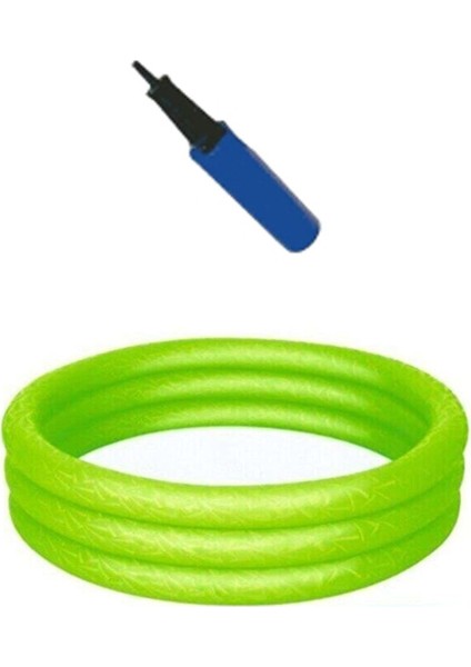 Yeşil Renkli Şişme Çocuk Havuzu 102X25CM 1+ Yaş