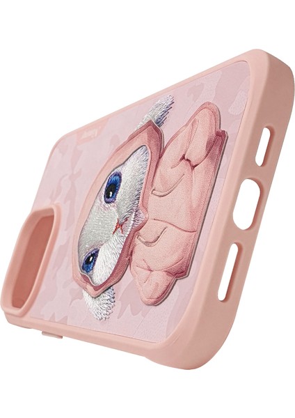 iPhone 15 Uyumlu 3D Kıyafet Tavşan Detaylı Nakış İşlemeli Kabartmalı Fashion Pet Kılıf indirimleri