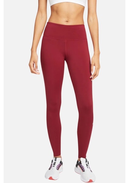 Running Fast Dri Fit Leggings Roze Epic Lux Buhar Bariyer Cepli Şekillendirici Toparlayıcı Spor Tayt Bordo