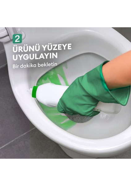 Wc- Gel Konsantre - Kireç & Sarı Leke Çözücü - Ekonomik Kullanım - Hoş Kokulu - 750 ml