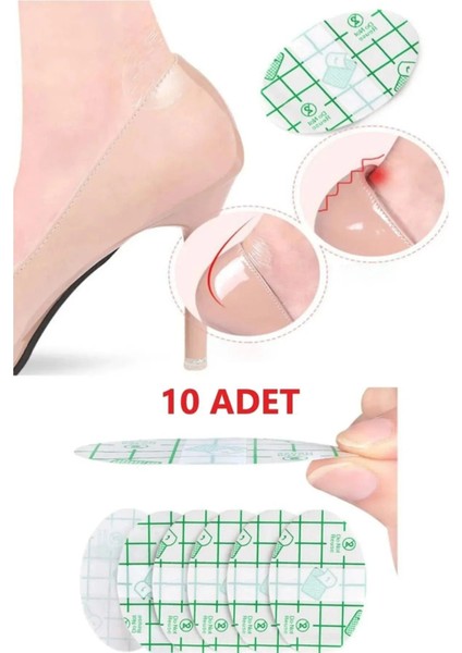 10 Adet Ayakkabı Koruyucu, Su Geçirmez Bant, Kulak ve Yara Destekli Set fiyatları