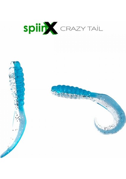 Spıınx Crazy Taıl Kuyruk 7.5cm 10P Blue Sılver