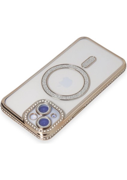 Iphone 15 Kılıf Joke Simli Magneticsafe Kılıf - Gold Drstr fiyatları