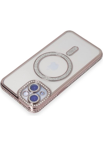 Iphone 15 Kılıf Joke Simli Magneticsafe Kılıf - Pembe Drstr fiyatları