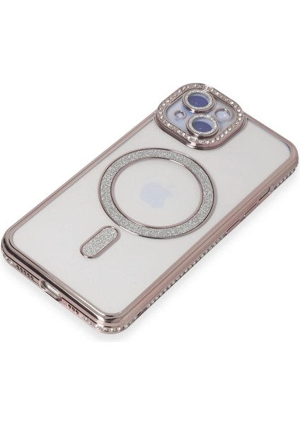 Iphone 15 Kılıf Joke Simli Magneticsafe Kılıf - Pembe Drstr modelleri