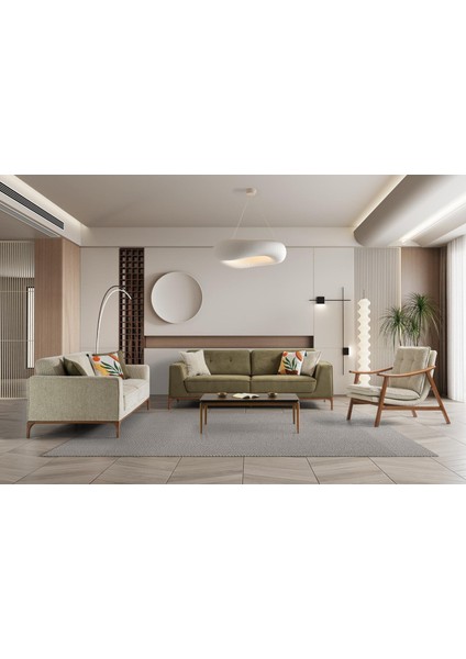 Arte Ahşap Ayaklı Mekanizmalı 3+3+1 Koltuk Takımı fırsatları