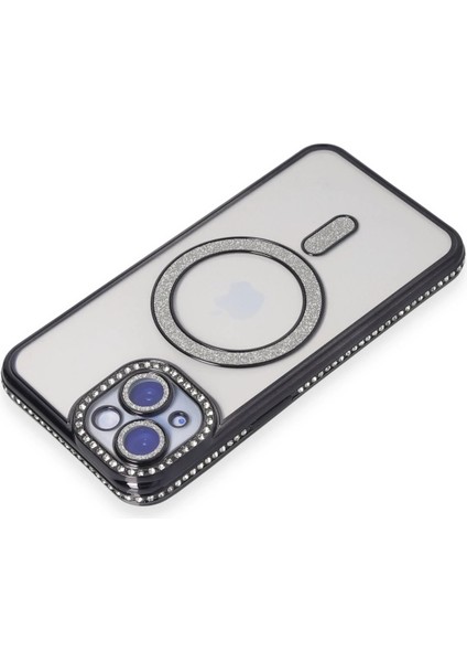 Iphone 15 Kılıf Joke Simli Magneticsafe Kılıf - Siyah Drstr fiyatları