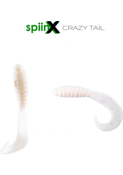 Spıınx Crazy Taıl Kuyruk 7.5cm 10P Glow Pearl Whıte