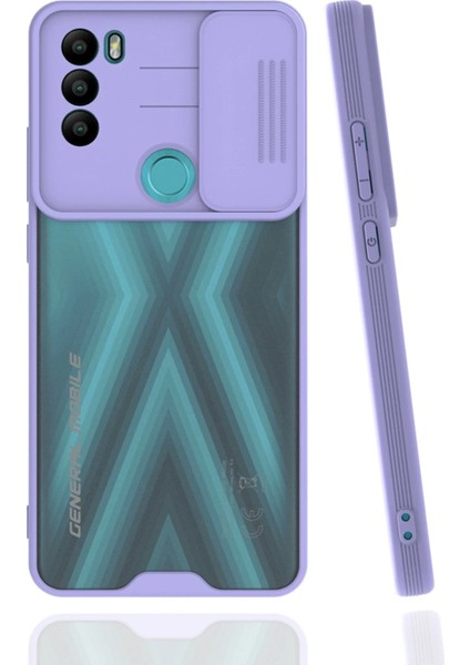 General Mobile Gm 21 Plus Kılıf Platin Kamera Koruma Silikon - Lila Drstr