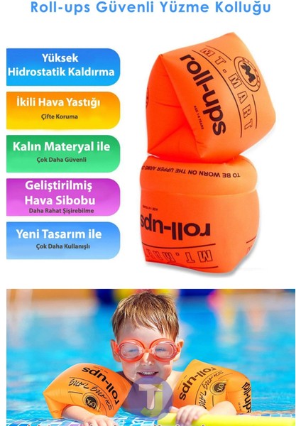 Yüzme Kolluk Çocuk ve Yetişkinler Için Şişme Deniz Havuz Simidi (1 Çift)
