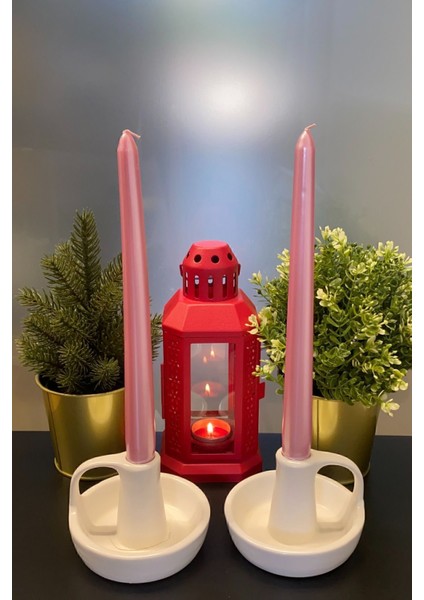 Parlak Pembe Metalik 2'li Mumlar, Yılbaşı, Kına, Parti, Doğum Günü, Bekarlığa Veda indirimleri