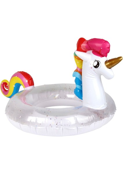 Çocuklar Için Beyaz Pullu Unicorn Simit, Yüzme ve Havuz Eğlencesi