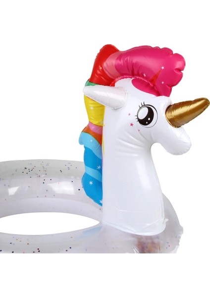 Çocuklar Için Beyaz Pullu Unicorn Simit, Yüzme ve Havuz Eğlencesi
