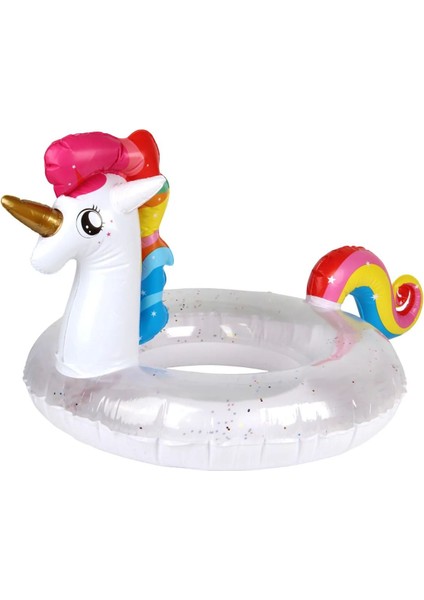 Çocuklar Için Beyaz Pullu Unicorn Simit, Yüzme ve Havuz Eğlencesi