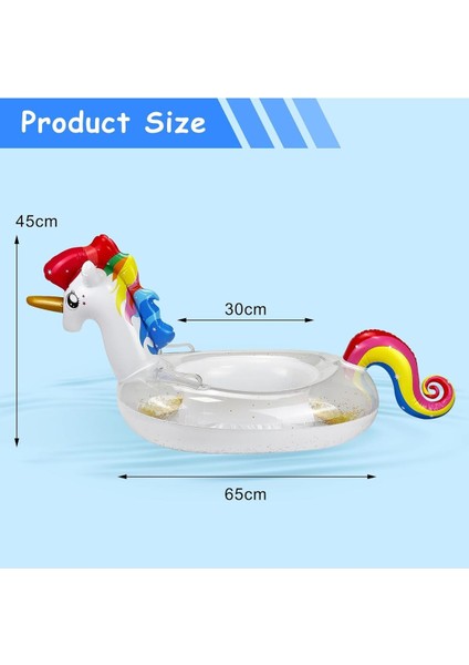 Çocuklar Için Beyaz Pullu Unicorn Simit, Yüzme ve Havuz Eğlencesi